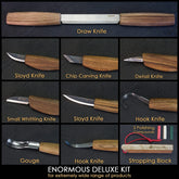 S50X – Deluxe Large Wood Carving Set With Walnut Handles
